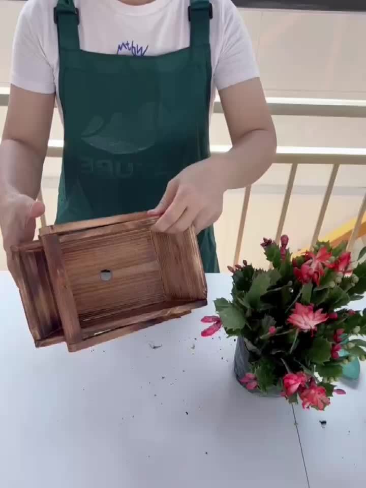 Maceta de madera para carro de flores, maceta de carretilla, maceta de  madera para jardín al aire libre, decoración de carretilla, maceta para