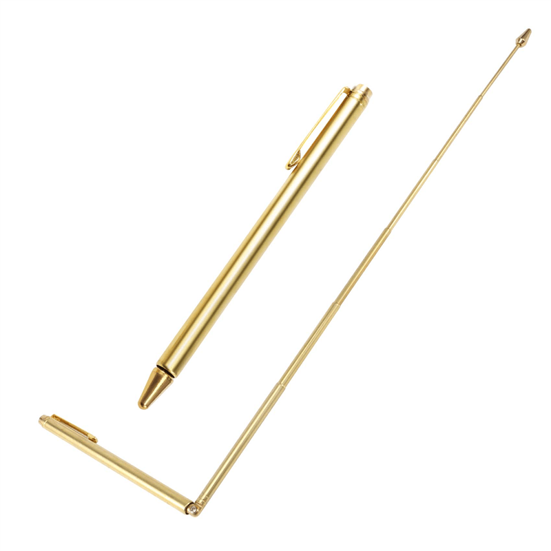 TEMU 2pcs Auraaura Metal Retractable Dowsing Rods, Pen Shape L Divining Rods For Hunting, Water Divining And Tools