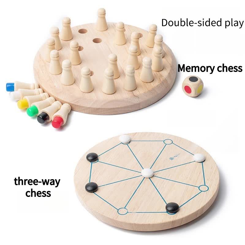 Source Tempo Toys Children Fun Two-in-One Playing Chess Flying Chess Game  juguetes de madera kids Educational Wooden Toy on m.