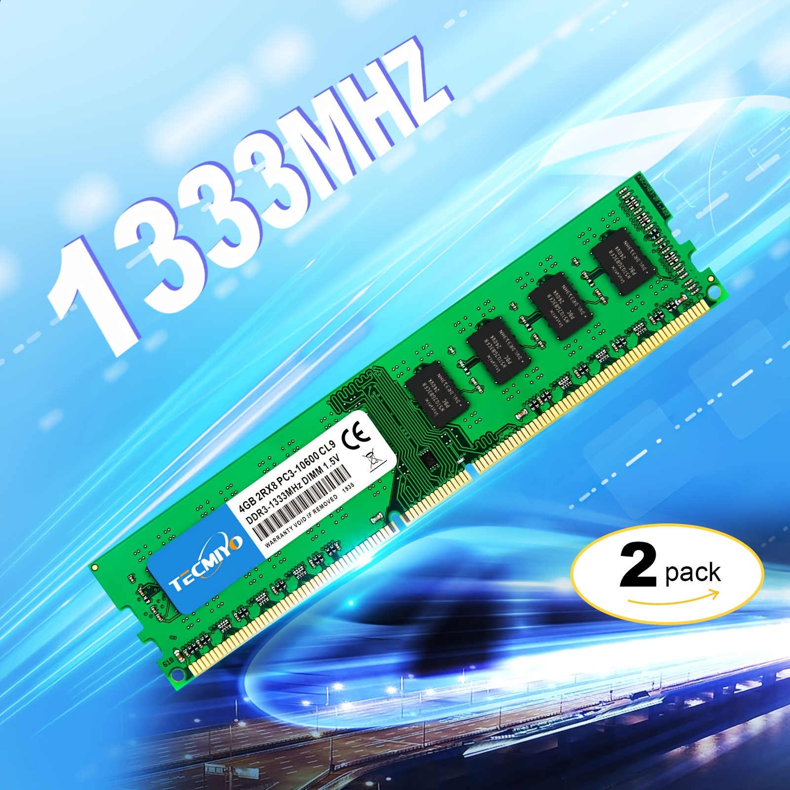 Gloway-Mémoire RAM DDR4 pour ordinateur de bureau, 3200MHz, RVB, 8