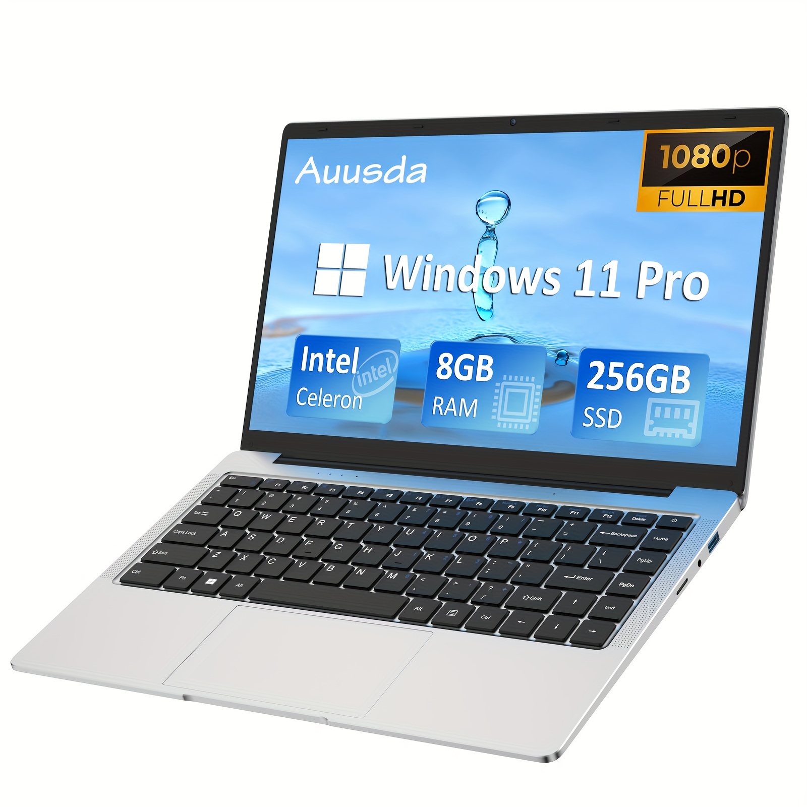 Ordinateur Portable, Rose Quad Core 14in Ultra Slim Laptop 128GB SSD Pour  Office EU Plug 