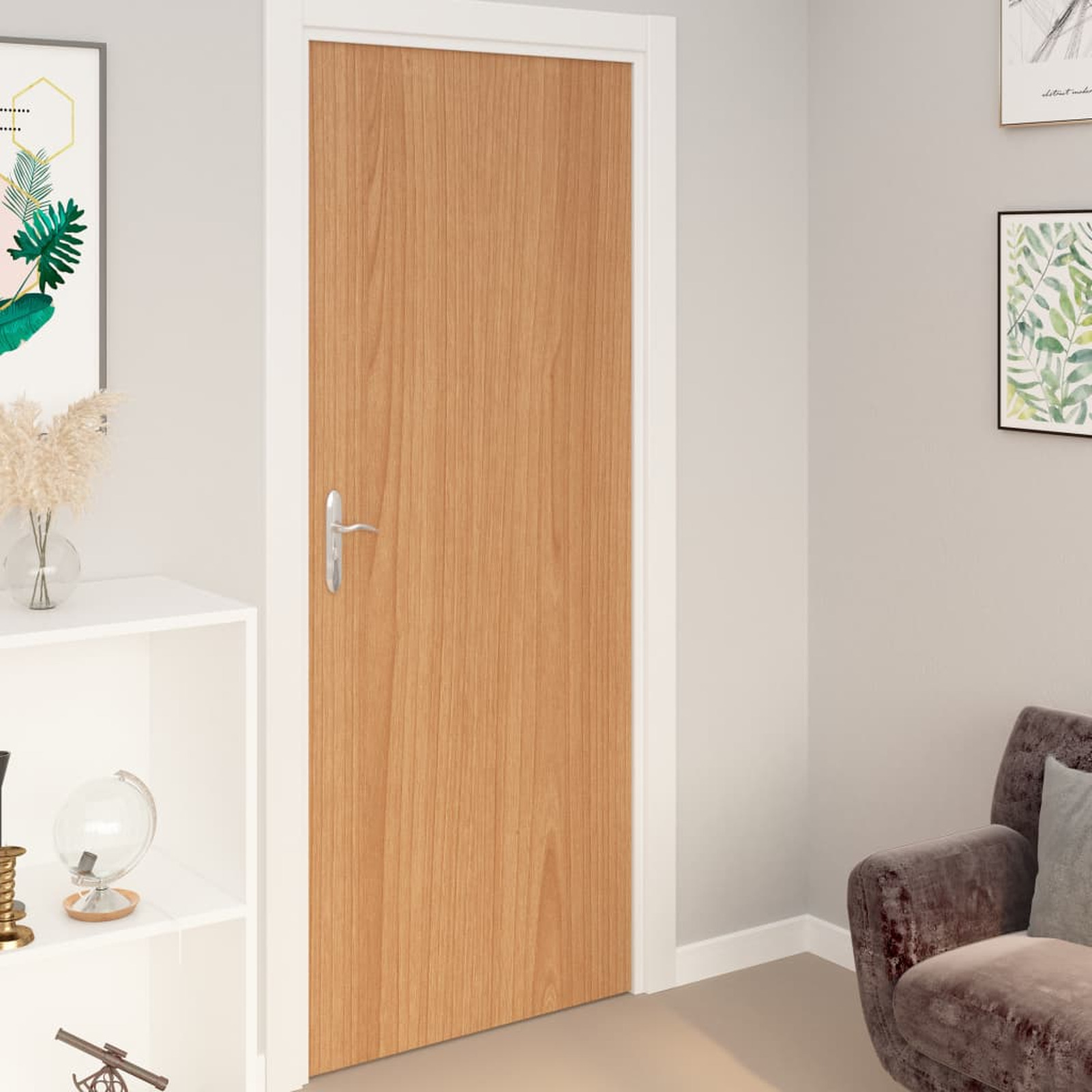 Self-adhesive Decorative Film For Furniture, Resembling Japanese Oak, Measuring 500 X 90 Cm, Made Of Pvc