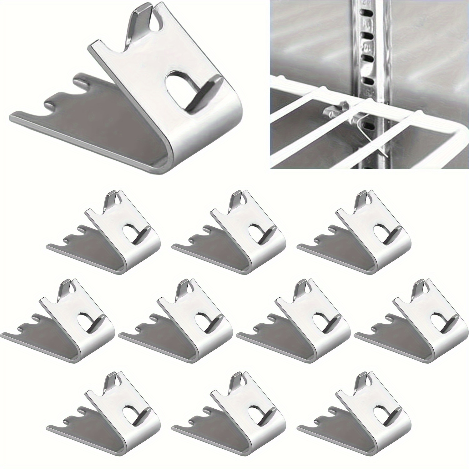 [30 Pack] 920158 Freezer Shelf Clip for True & Other Commercial  Refrigerator - Stainless Steel Shelving - Refrigerator Shelf Clips - Metal  Shelf Clips