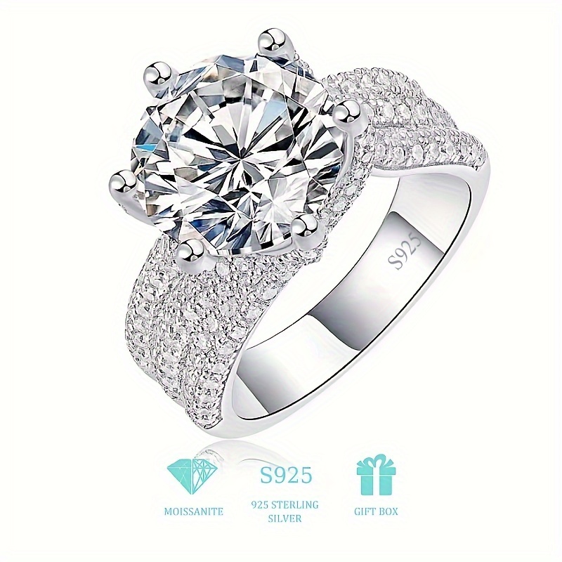Ring Silver Diamond - Temu Canada