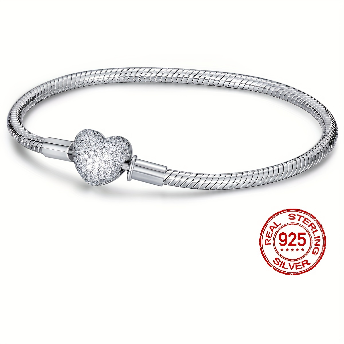 Charming Pandora 925 Sterling Silver Glowing Love T-shaped Buckle Dual  Color Bracelet Necklace Hot Selling DIY Original Logo