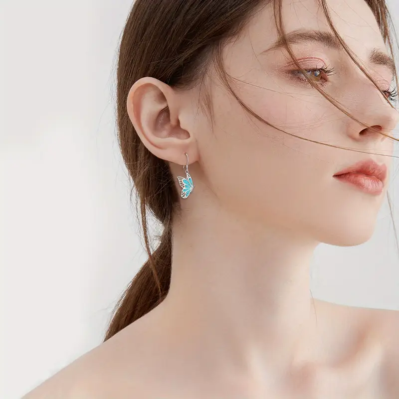 yfn   earring for women sterling silver abalone   drop earring jewelry birthday gift for mom hypoallergenic turquoise Product details 4