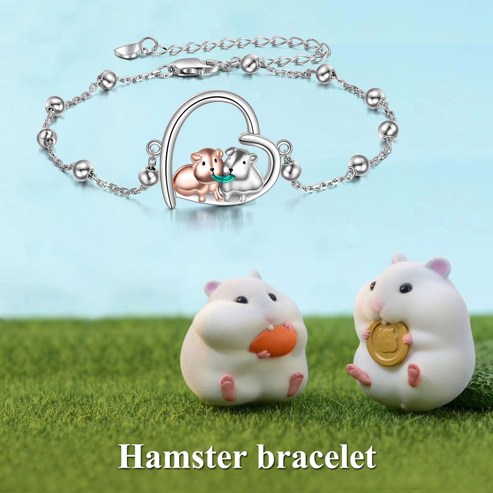 Sterling Silver Guinea Pig Bracelet for Women