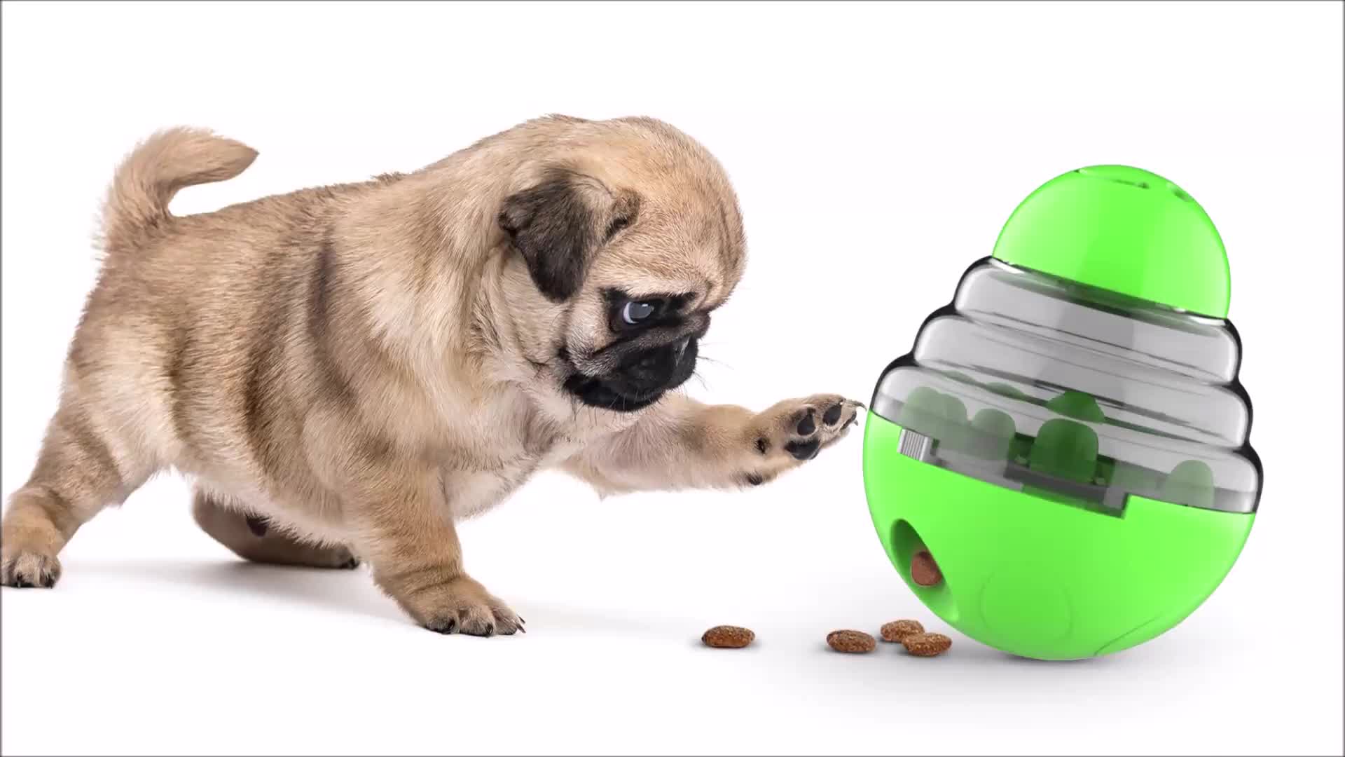 Puppy Dog Tumbler Ball Interactive Pet Food Dispenser Feeder Puzzle Treat  Toys