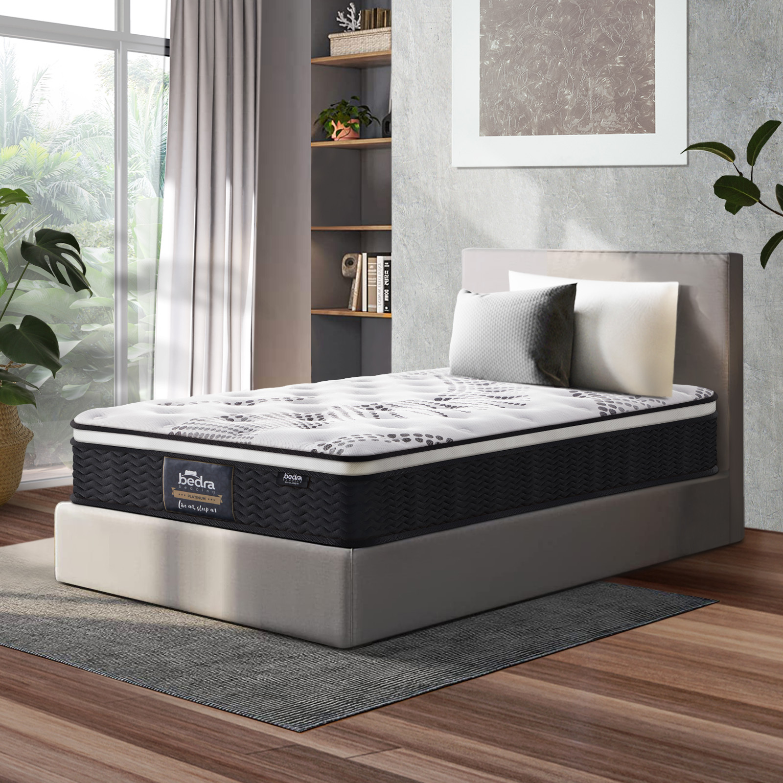 TEMU King Single Mattress Cool Gel Foam Bed Medium 22cm