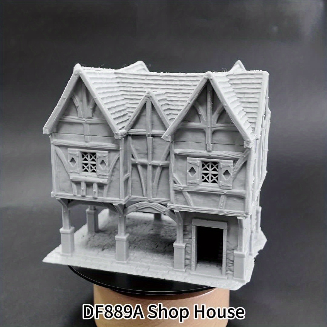 Medieval RPG Terrain, Miniature Shop House Diorama Kit
