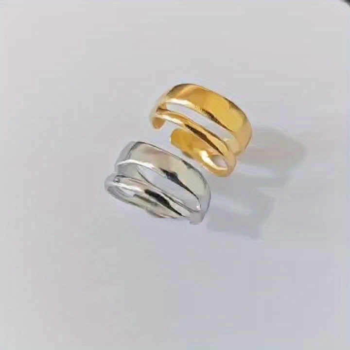 Adjustable Cuff Ring Vintage Style Stainless Steel Jewelry