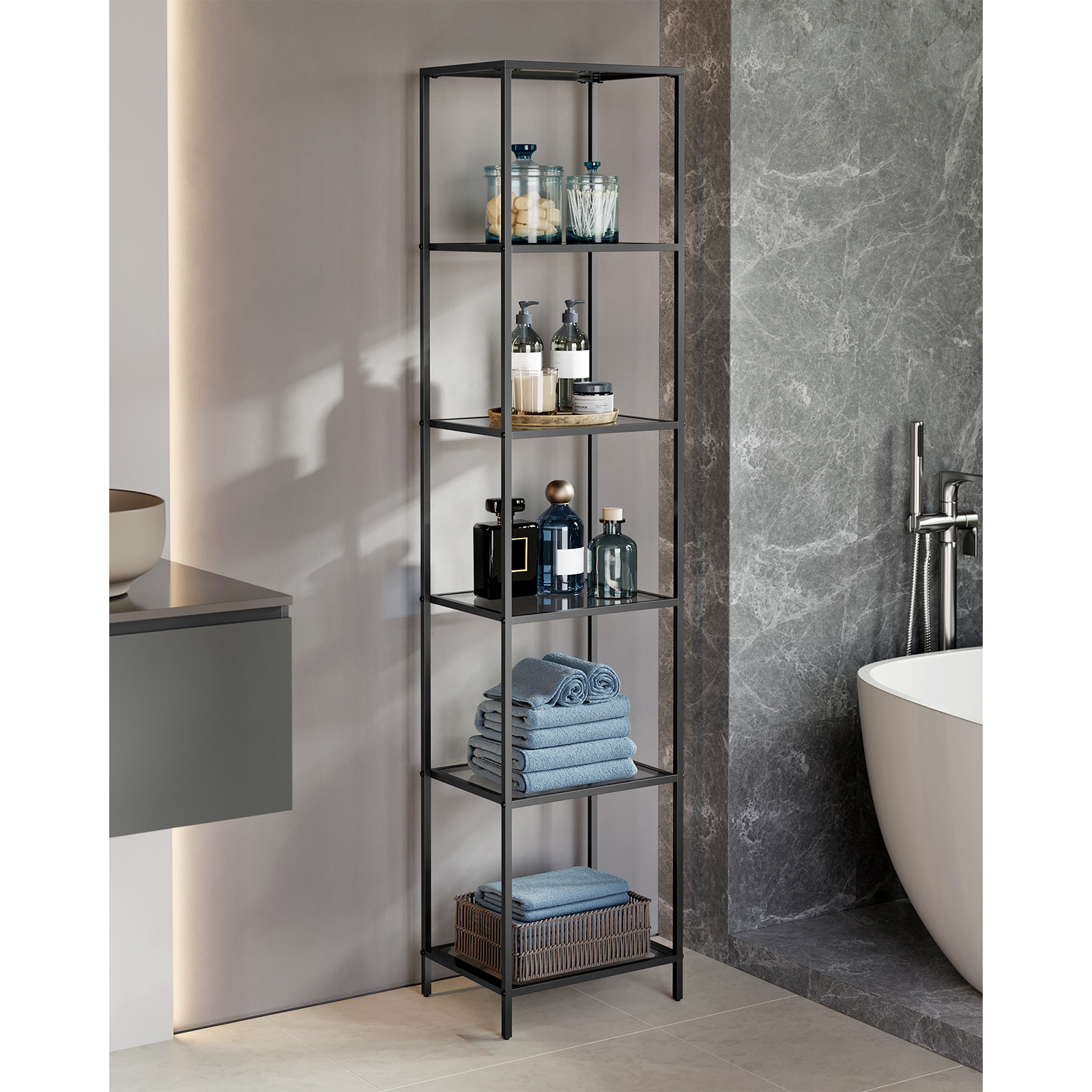 TEMU Vasagle Shelf With 6 Shelves, For Bathroom, Bedroom, Living Room, Kitchen, And Office., Vasagle