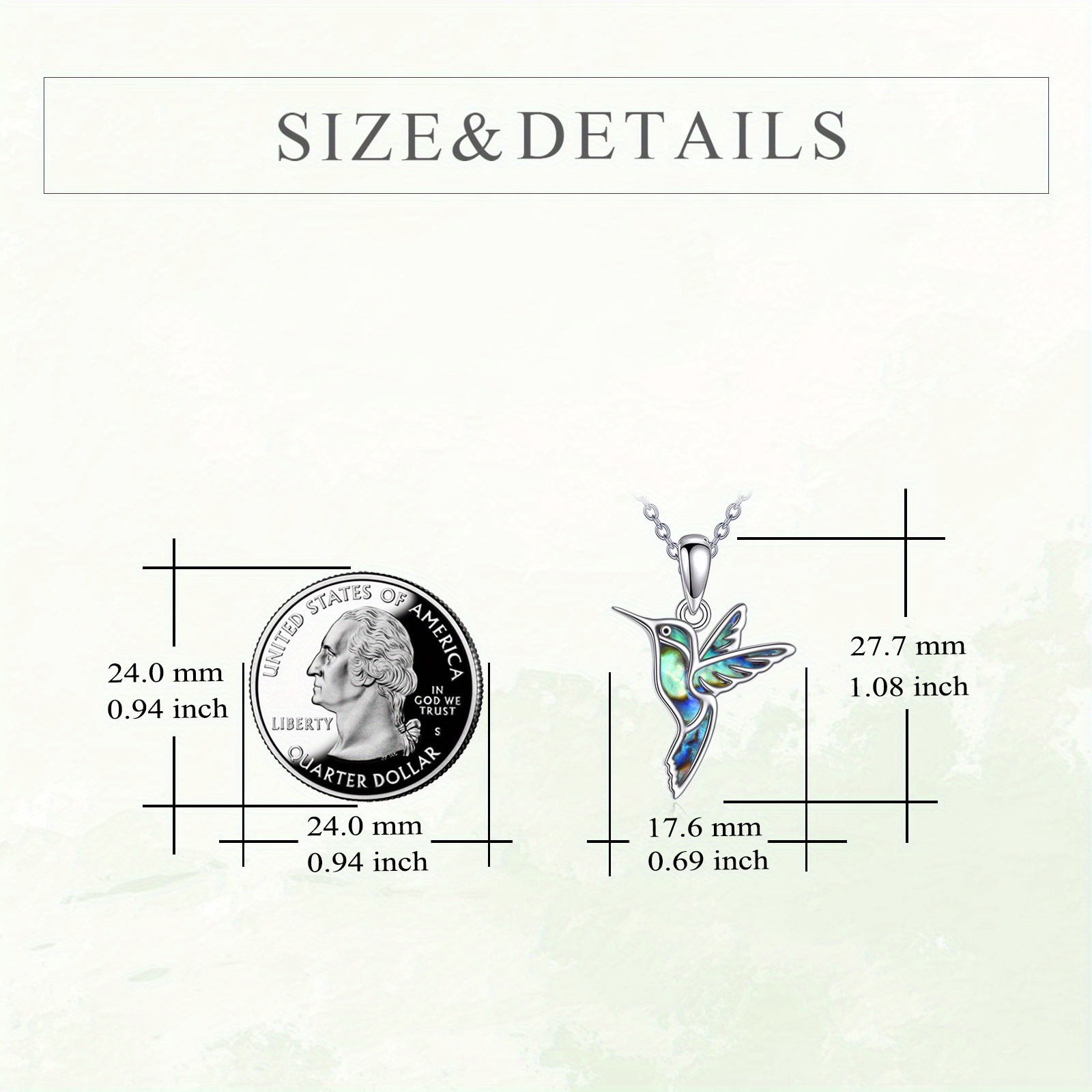 Women's Delicate Hummingbird Necklace in Sterling Silver
