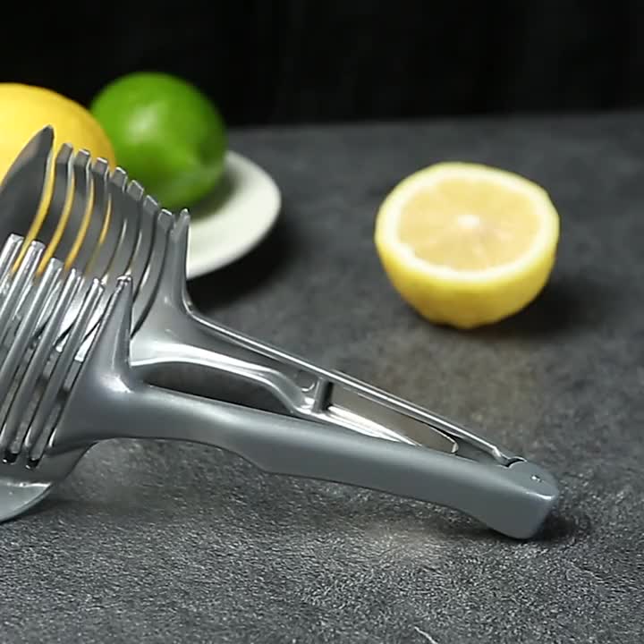Stainless Steel Lemon Slicer Tomato Slicer Lemon Cutter With Handle  Multifunctional For Fruits And Vegetables Home Made Drinks - AliExpress