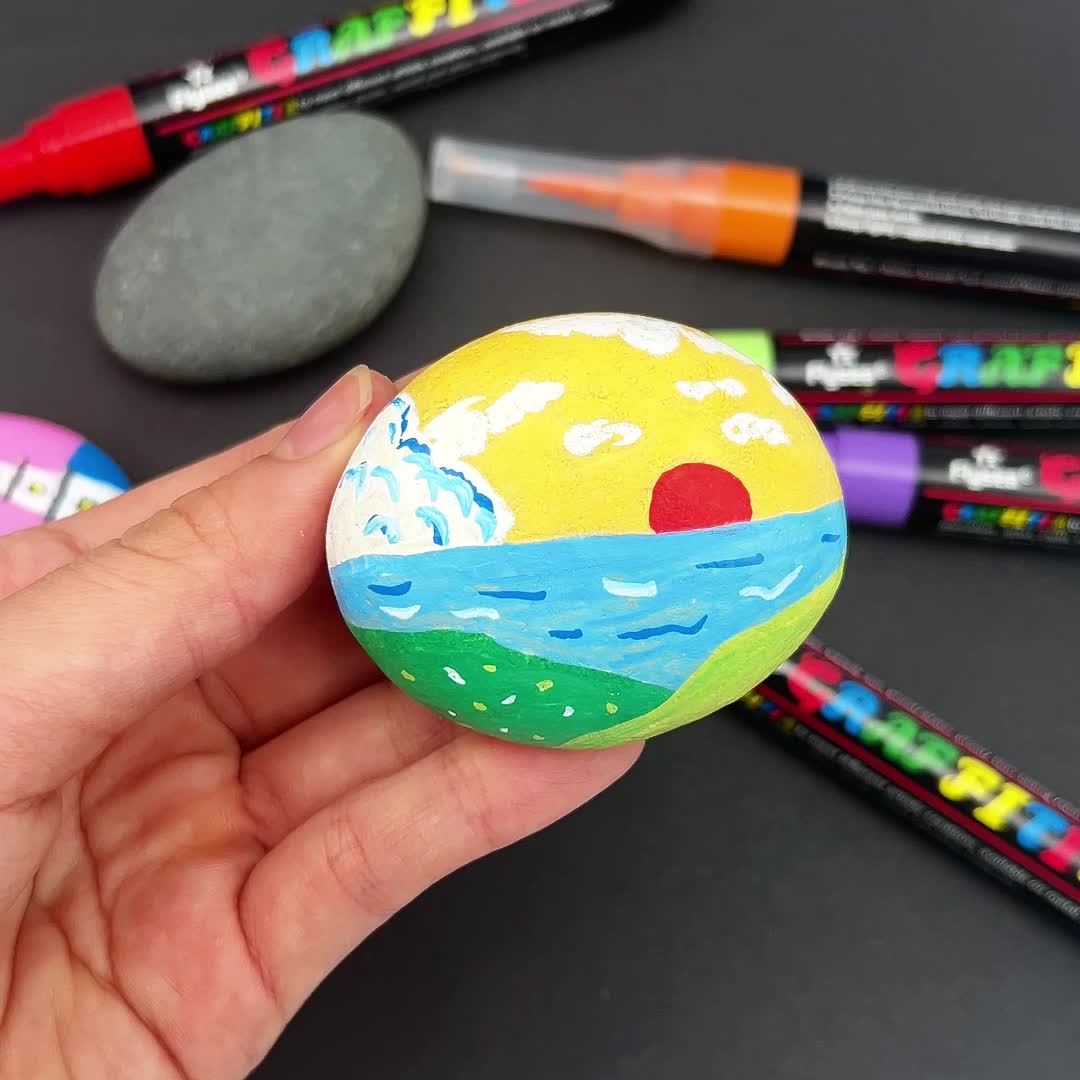 12-Color Acrylic Paint Marker Set for Multi-Surface Use