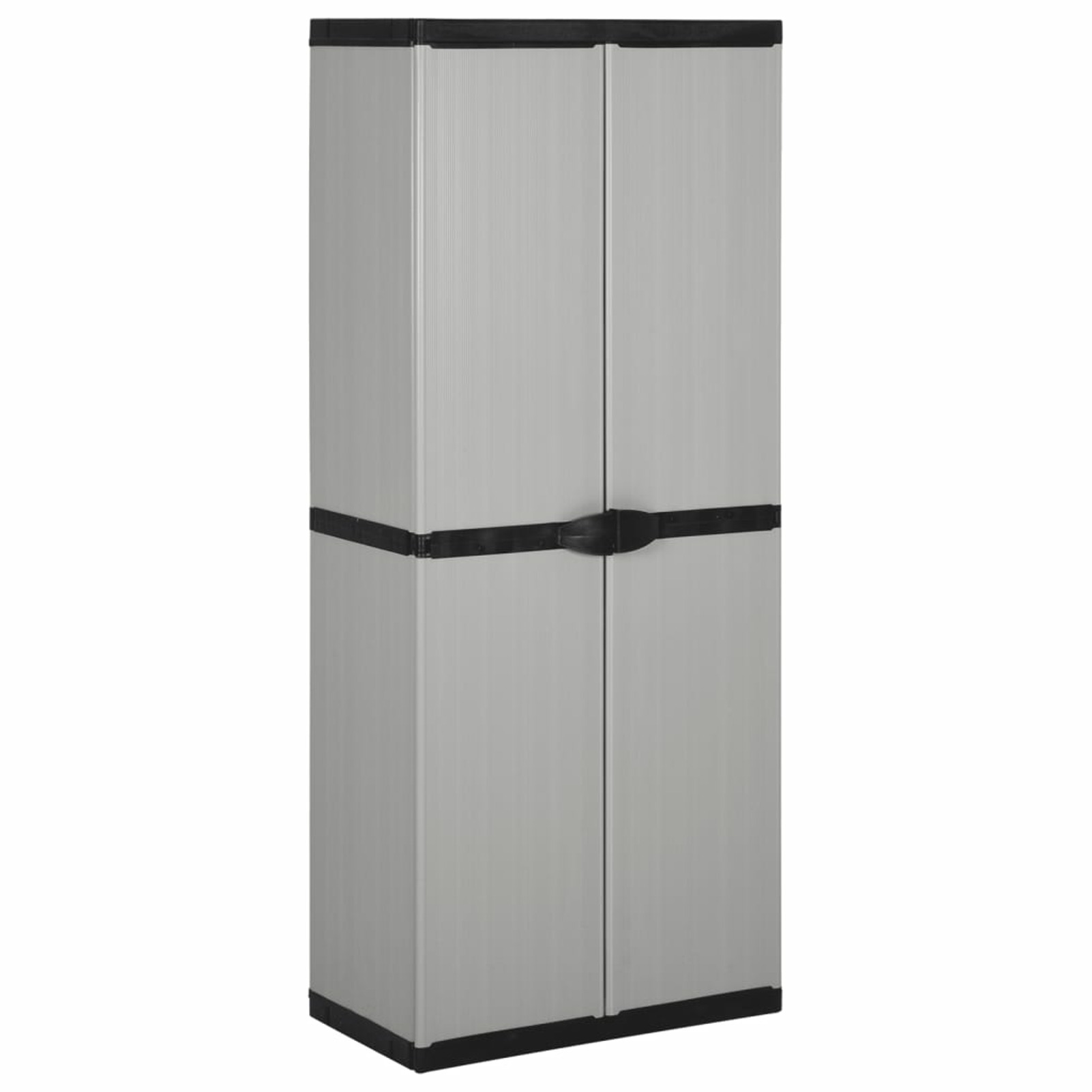 

Garden Storage Cabinet, With 3 Shelves, Gray And Black 68x40x168cm, Gecheer