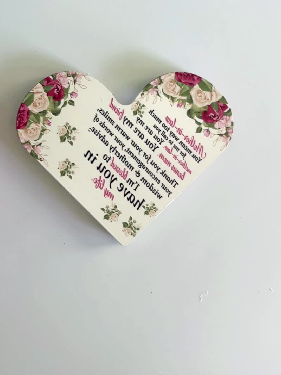 Mother In Law Gift Mom Gift Acrylic Heart Mothers Plaque - Temu
