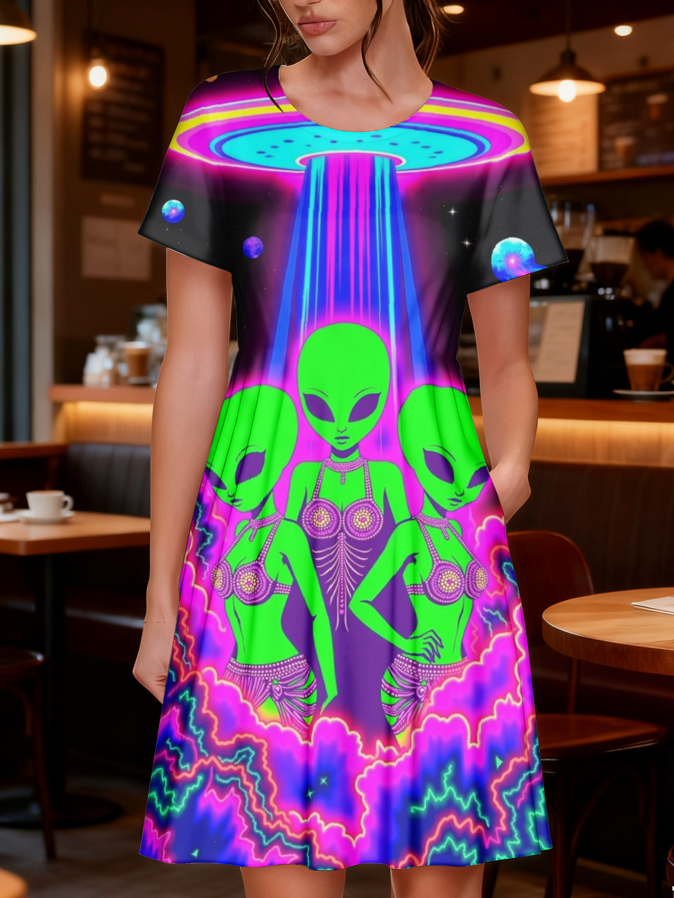 open lace back dress Club Exx Strange Magic Glow In The Dark Dress  Dolls Kill