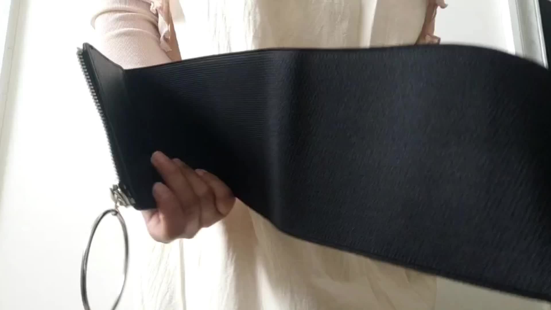 Black Glitter Shiny Wide Belt Zipper Classic Elastic Lace - Temu