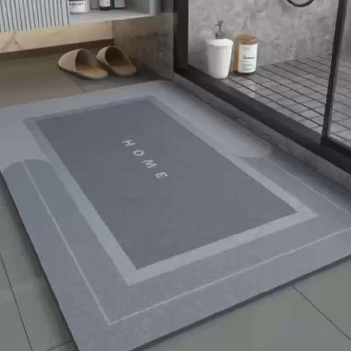 Super Absorbent Floor Mat Bathroom Non Slip Diatomaceous - Temu