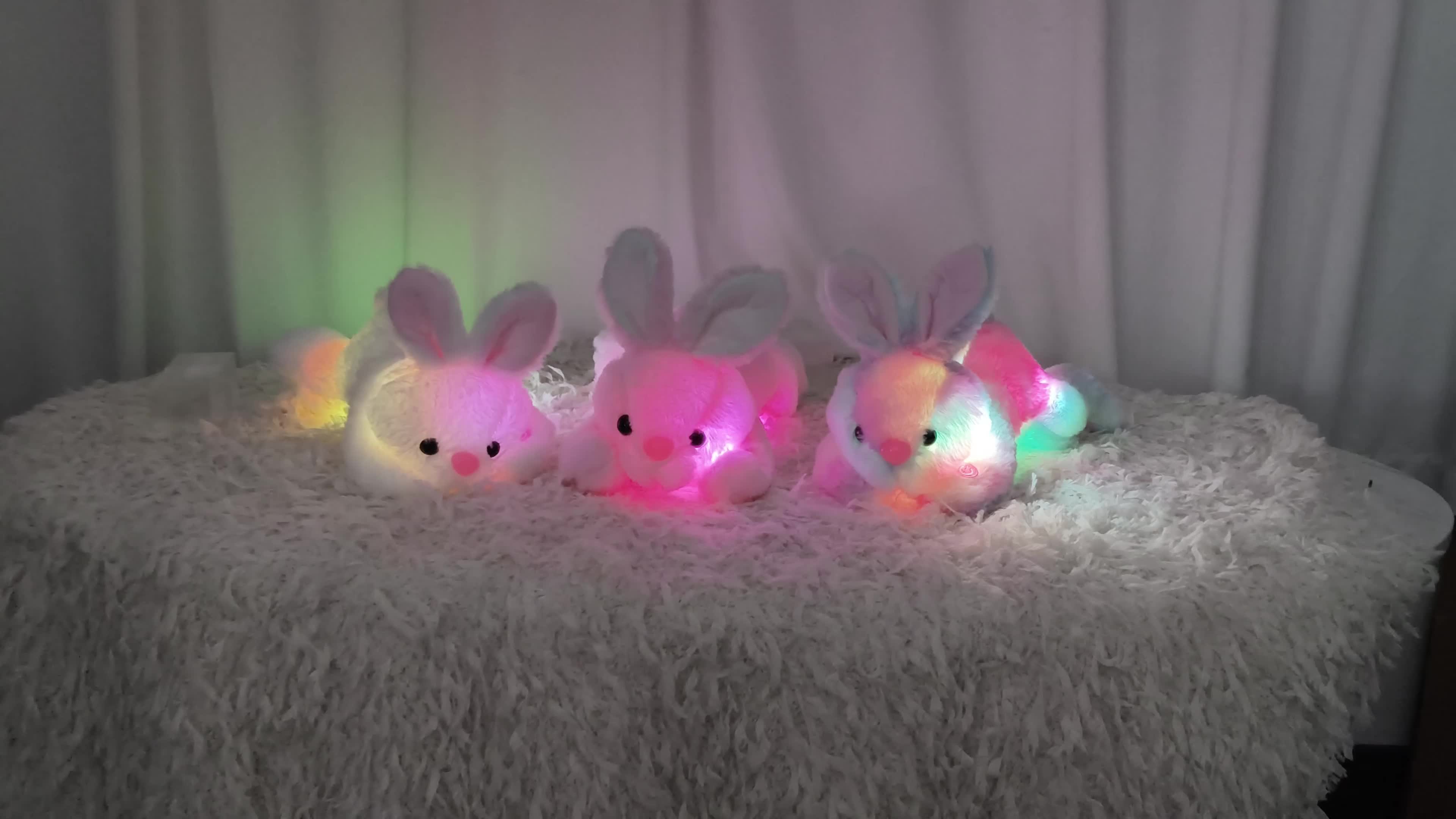 Glow in the Dark Bunny Plush Toy - Zacht & Adorabel Lichtgevend Konijn Stuffed Animal, 35.05cm