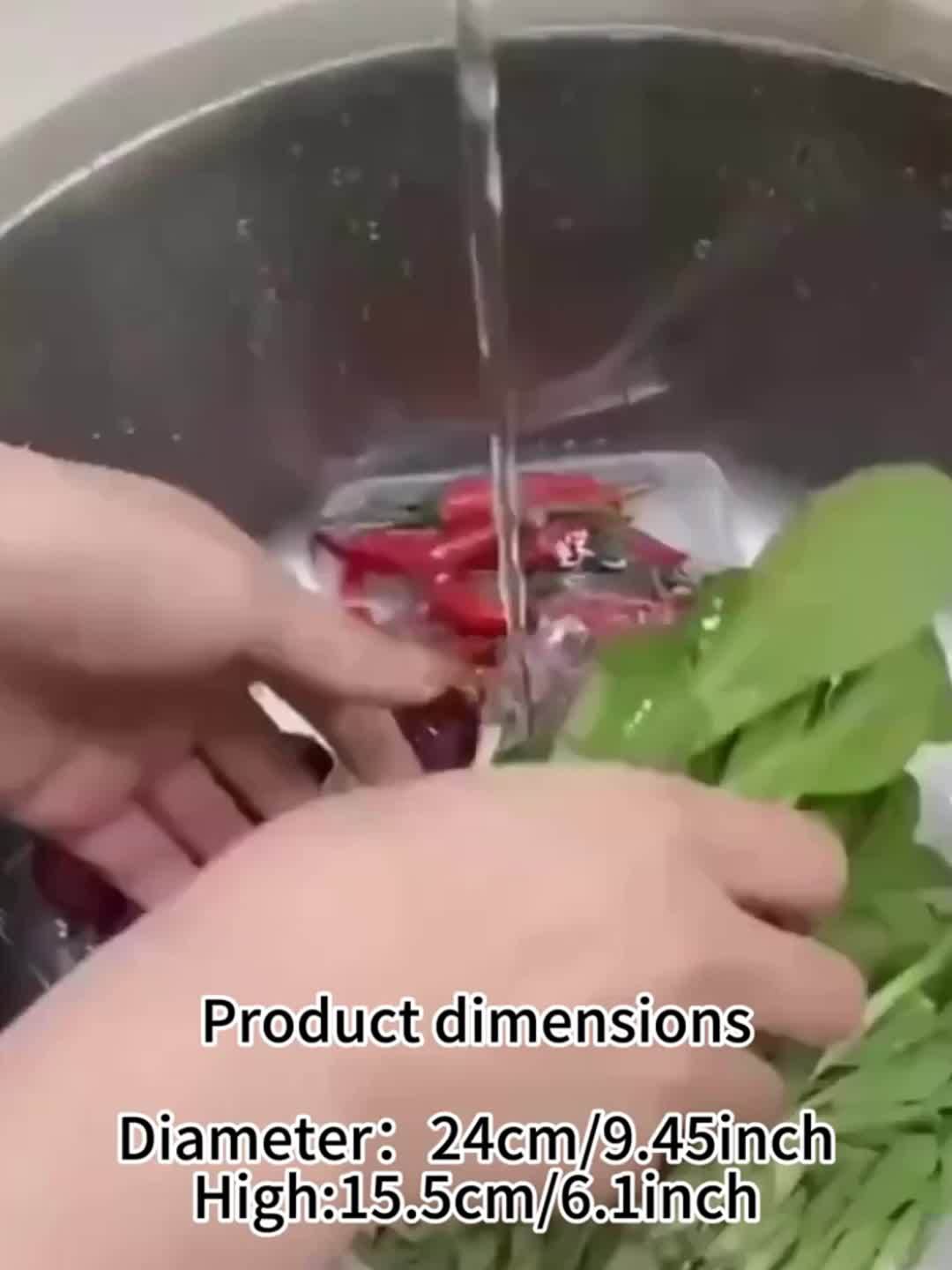 Salad Spinner With Food Grade Material Bowl Large Manual - Temu