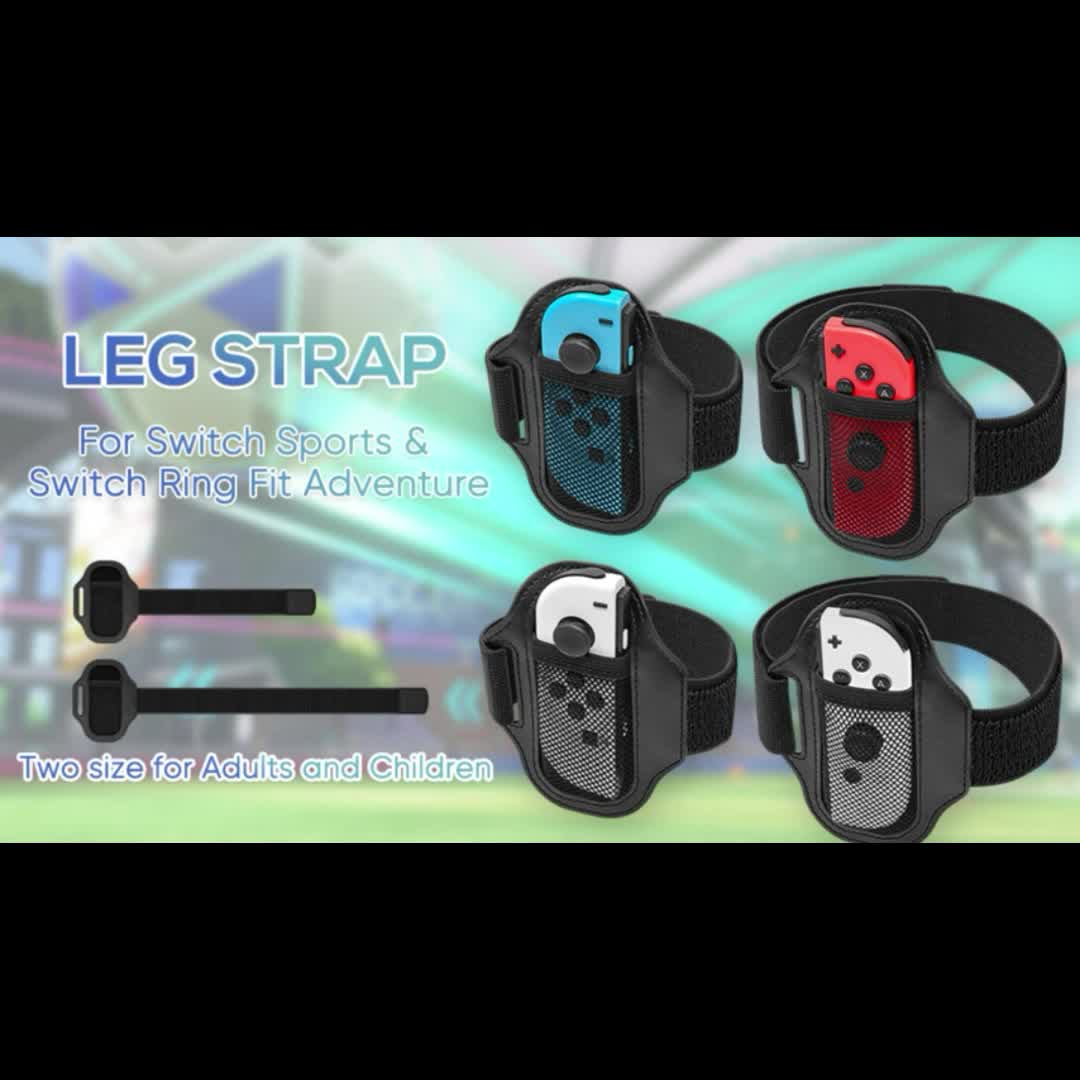 2 Packs Leg Strap For Switch Sports Play Soccer Switch Ring Fit Adventure  For Joy Cons Switch Oled Model Controller Game Accessories Adjustable  Elastic Strap Two Size For Adults