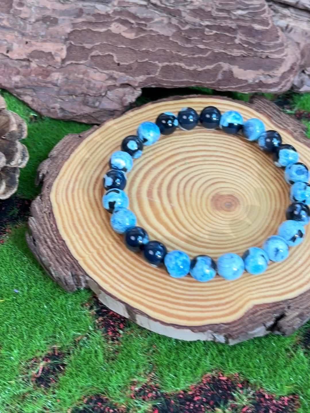 8mm Fire Agate Bracelet for Relaxation & Clarity