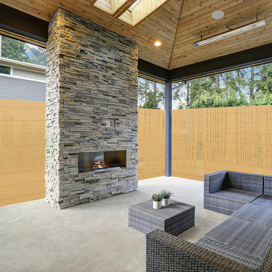 Pvc Privacy Screen Uv Resistant With Reinforced Ribs For Balcony Patio Garden Fence Height 80-180cm