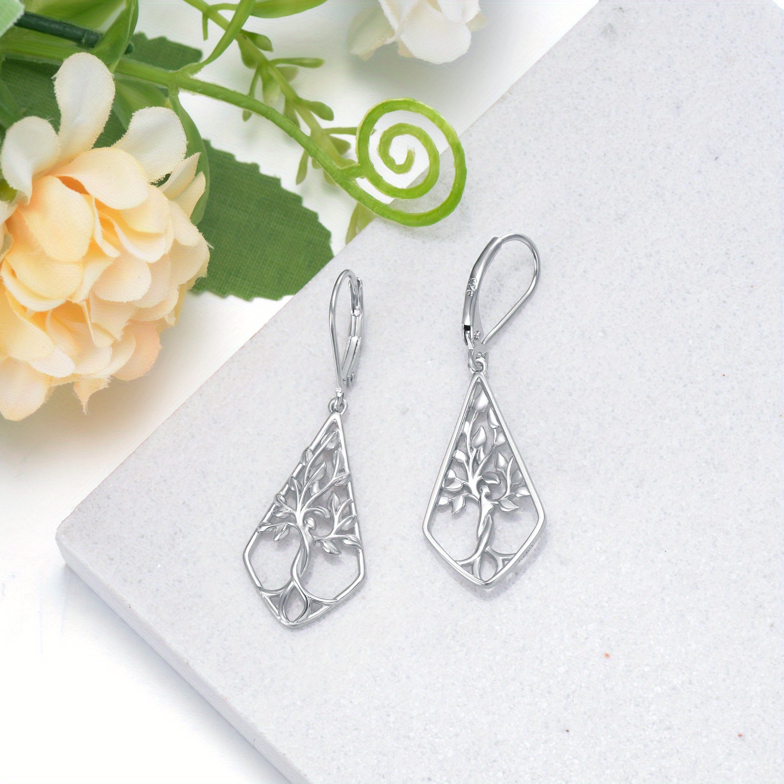 Tree Of Life Earrings 925 Sterling Silvery Tree Of Life Earrings Shattering Hanging Earrings Jewelry Gifts For Women Women