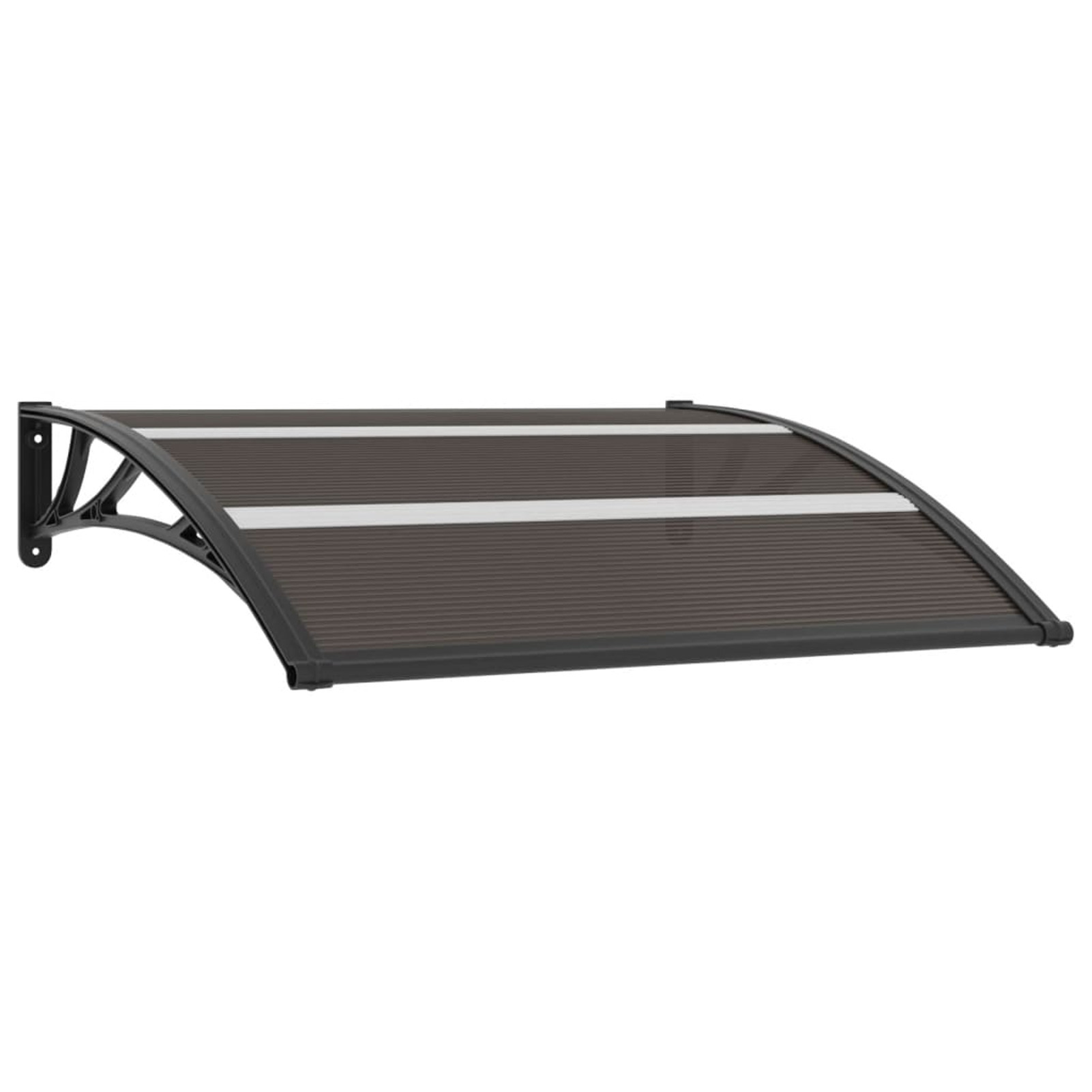 Black Metal Awning 120x75cm, No Power Needed - Perfect For Christmas Decor, Pc