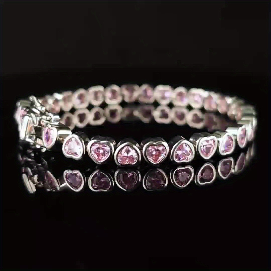 Romantic Pink Heart Bracelet - Perfect Holiday Gift