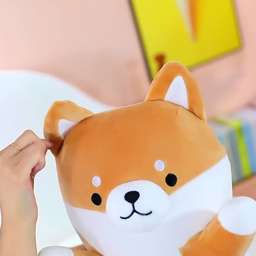 Soft Cartoon Animal Pillow Cute Fat Shiba Inu Dog Plush Toy - Temu