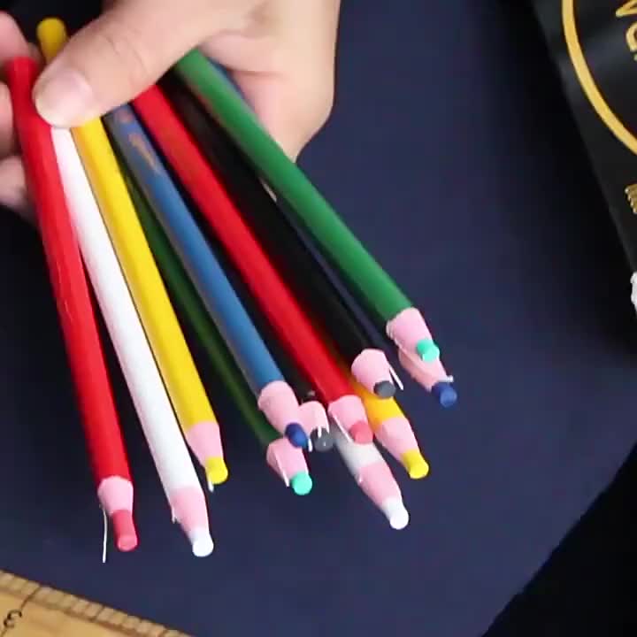 Crayon craie couture avec un pinceau à l'extrémité, jaune - Un grand marché