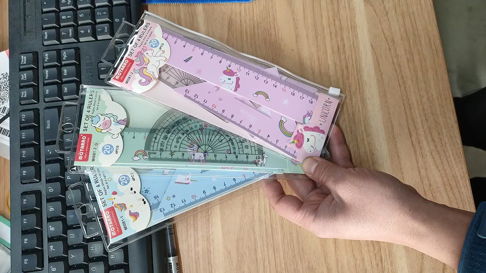 Kawaii Unicorn Math Rulers Set Geometry Soft Plastic Ruler - Temu