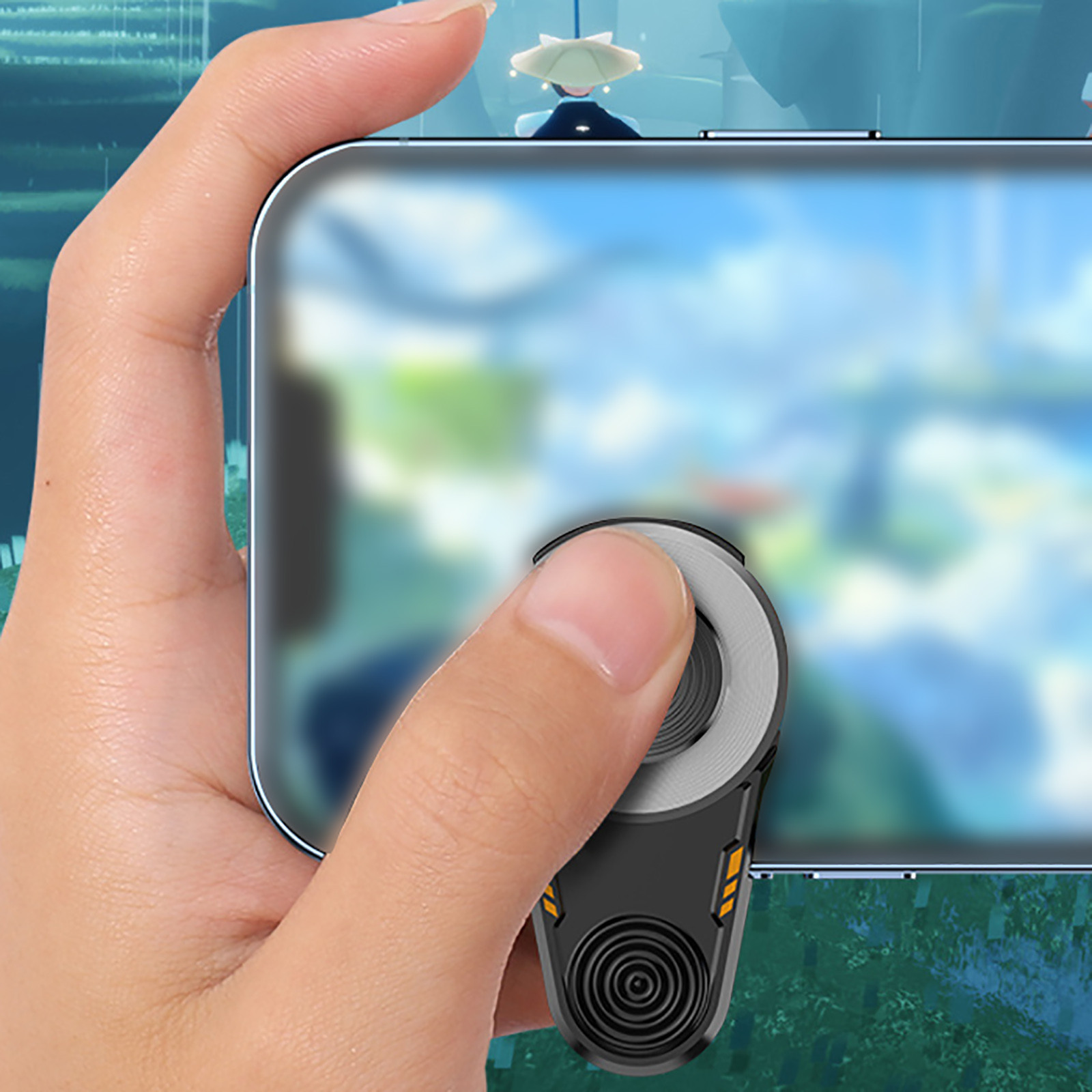 mobile game controller with , compatible with iphone, ipad, phones, tablets - , for gaming & presentations - ios/ compatible accessory, game controller for phone, gaming accessory, tech gift item, , modern aesthetic, precise controls, durable construction, touchscreen control, ergonomic grip, smooth operation, tech enthusiasts details 0