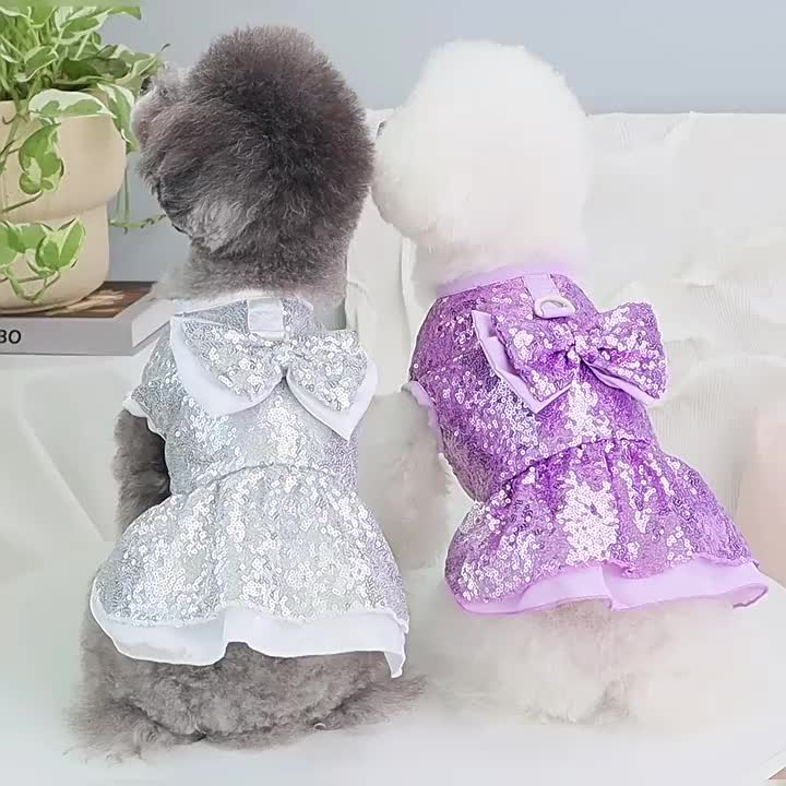 Floral Dog Dresses for Girl Small Medium Dogs Cats Summer Cute Flowers Lace Puppy Princess Skirt Wedding Birthday Party Pet Clothes, Pink