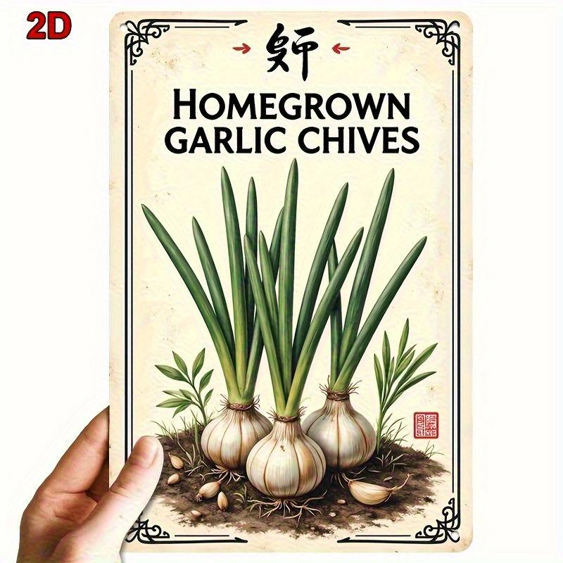 TEMU 2d Flat, [2d Flat] Decorativesign, Plaque, Vintage Garlic Farm Poster Metal Iron Wall Art, Plaque Decor For Home, Restaurant, Bar, Cafe, Garage,