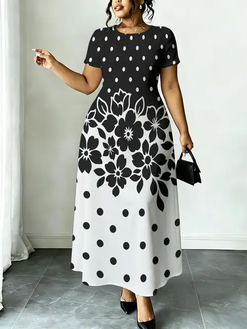 black and white dress for plus size Beatrice Toile Maxi - FINAL SALE Prepare to impress on your special day with this gorgeous A Plus Size Black White Monochromatic