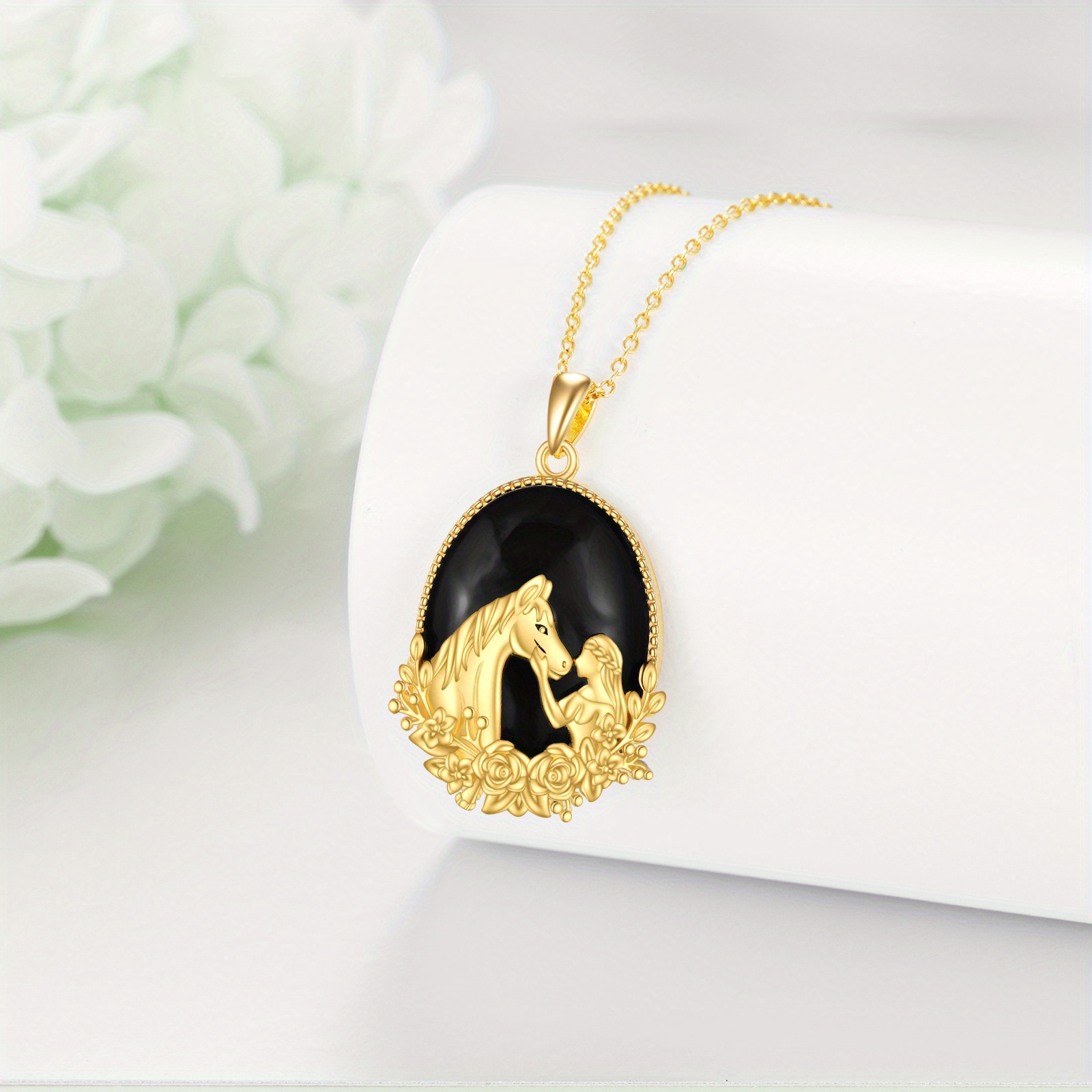 Women's 925 Sterling Silver Horse Pendant Necklace