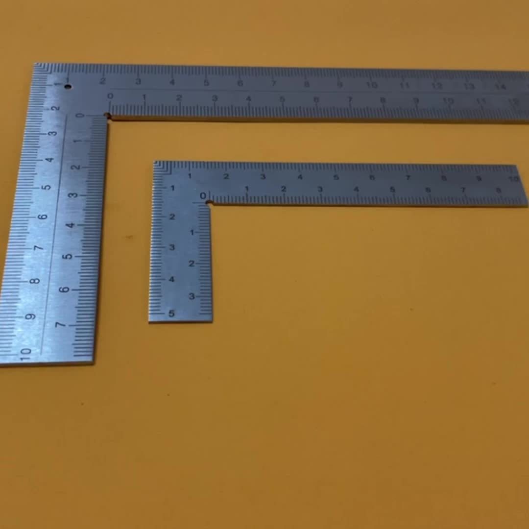 Mini Square Stainless Steel L-shaped Double Sided High Precision Scale  Multifunctional Thickened Corner Ruler For Leather Design 6.18inch*4nch