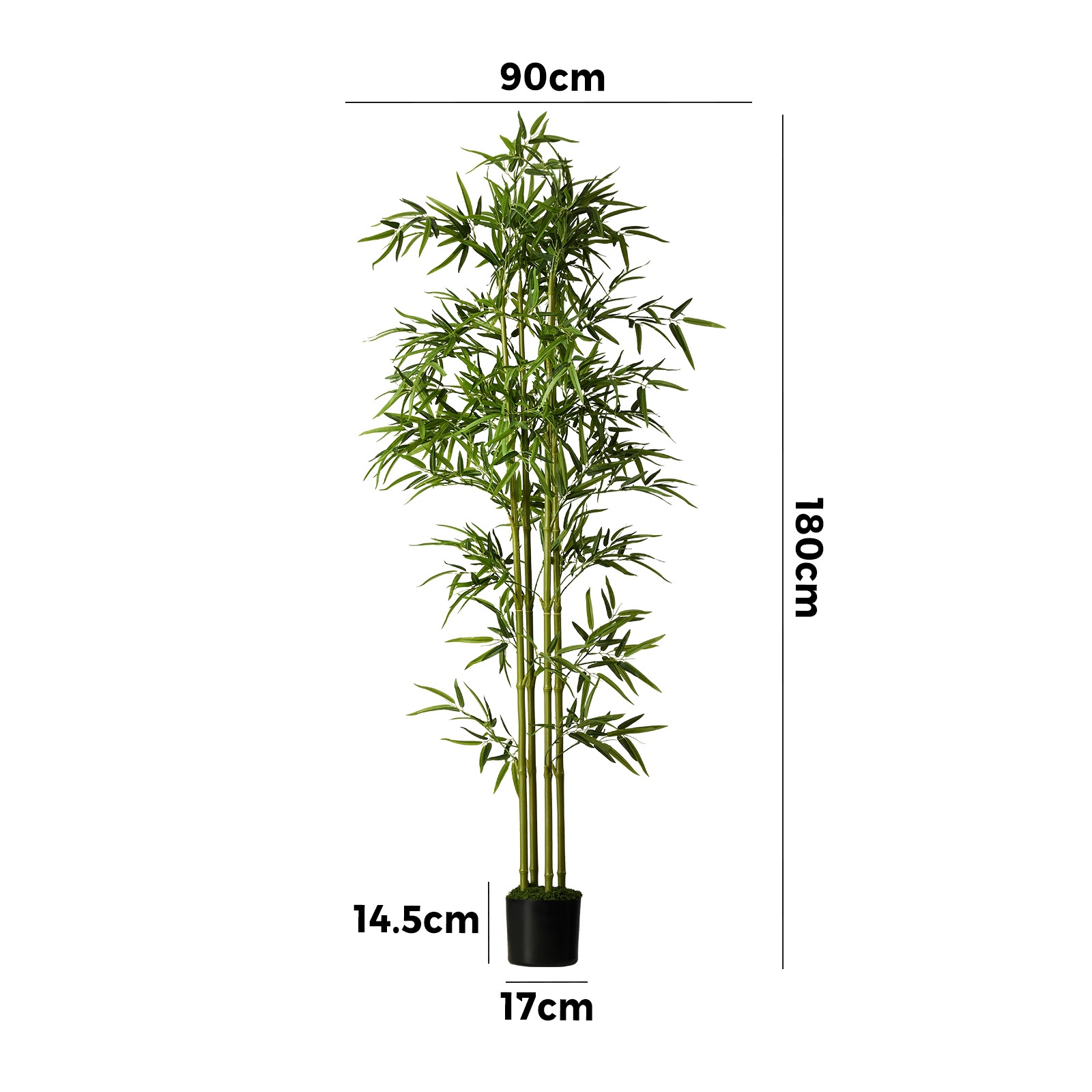 TEMU 1pc 180cm Artificial | Potted Plant, Lifelike, Realistic Appearance, Luxuriant Foliage And Branches, Home Garden Decor, Plastic Material, No