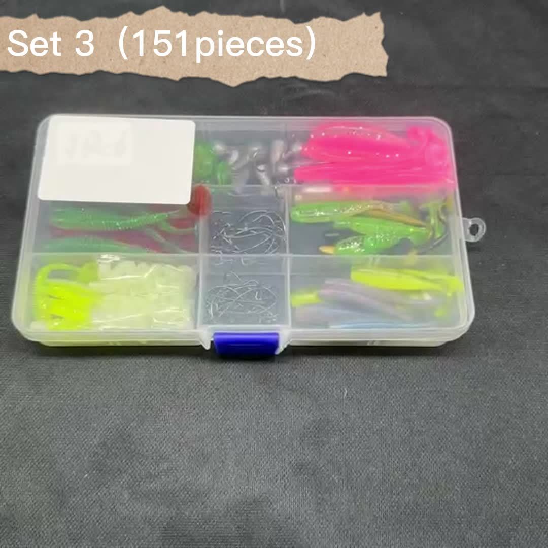 72pcs Bass Fishing Wacky Worm Tool Kit Includes 4in and - Temu Canada