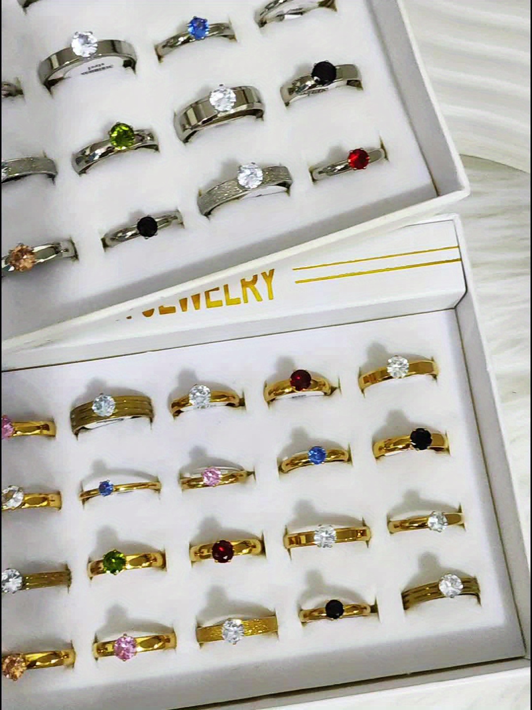 12pc Elegant Stainless Steel Rings Set for Daily Wear