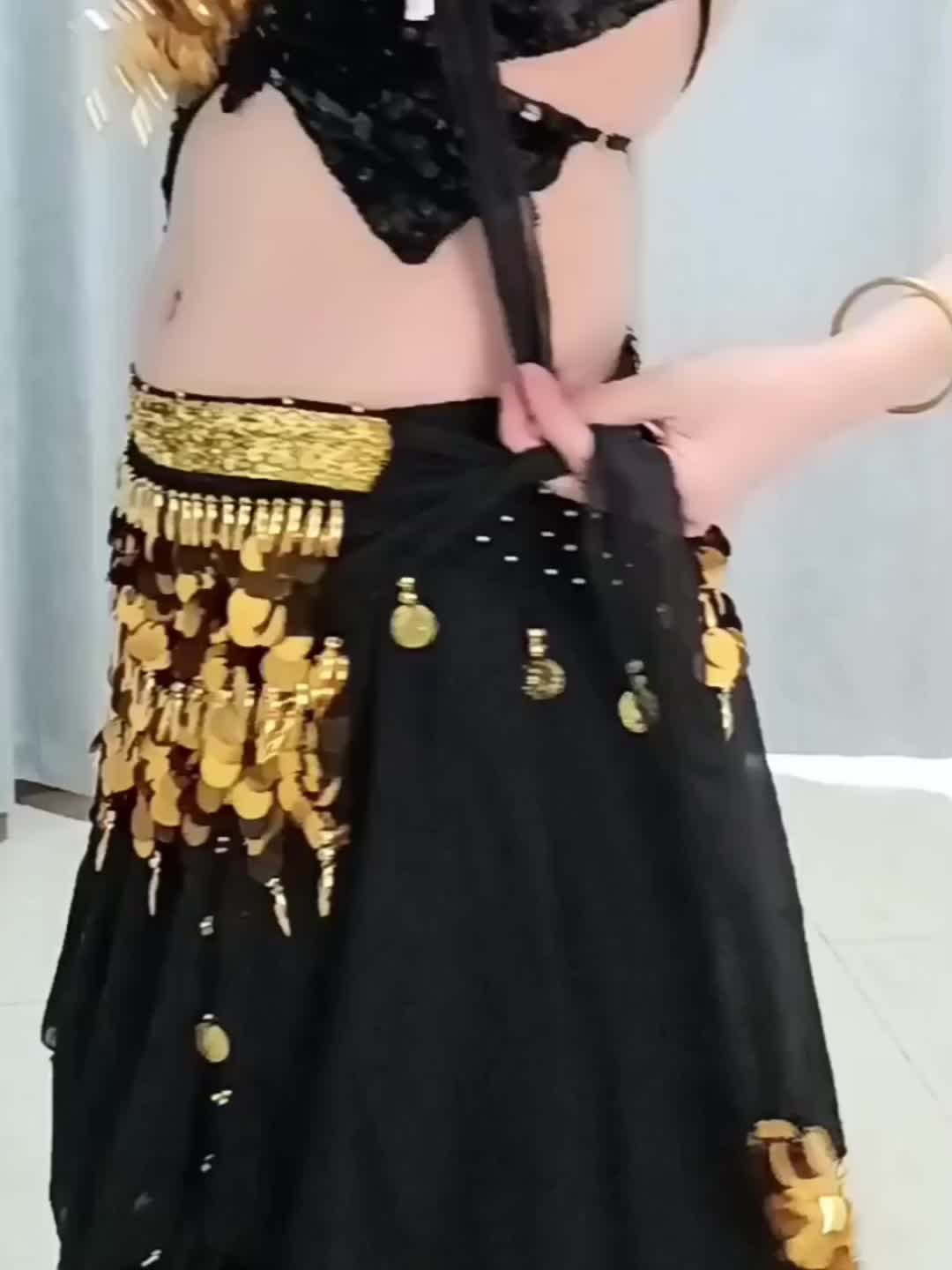 Jupe de Danse Orientale Femme Fille Frangé Costume Danse du Ventre à  Paillettes