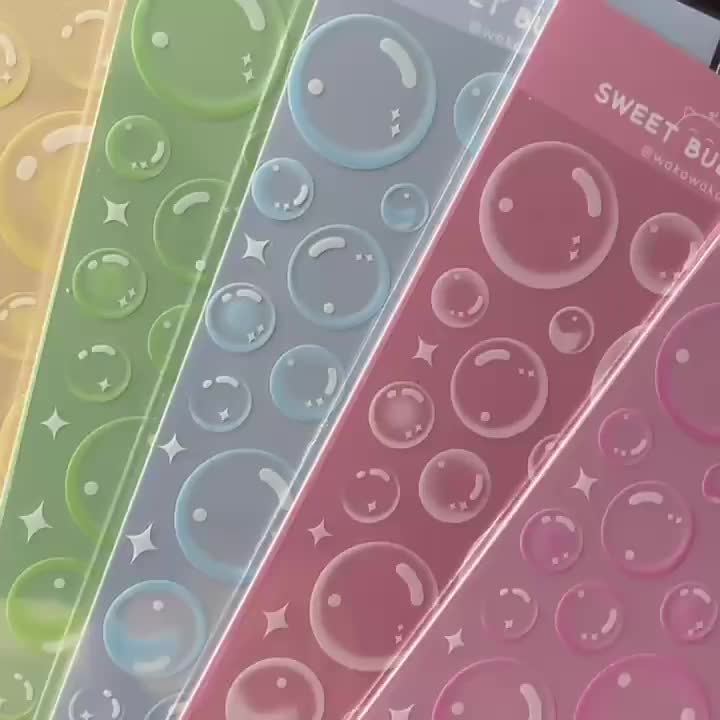 Scrapbook Stickers Colorful Bubble Stickers Transparent - Temu Italy