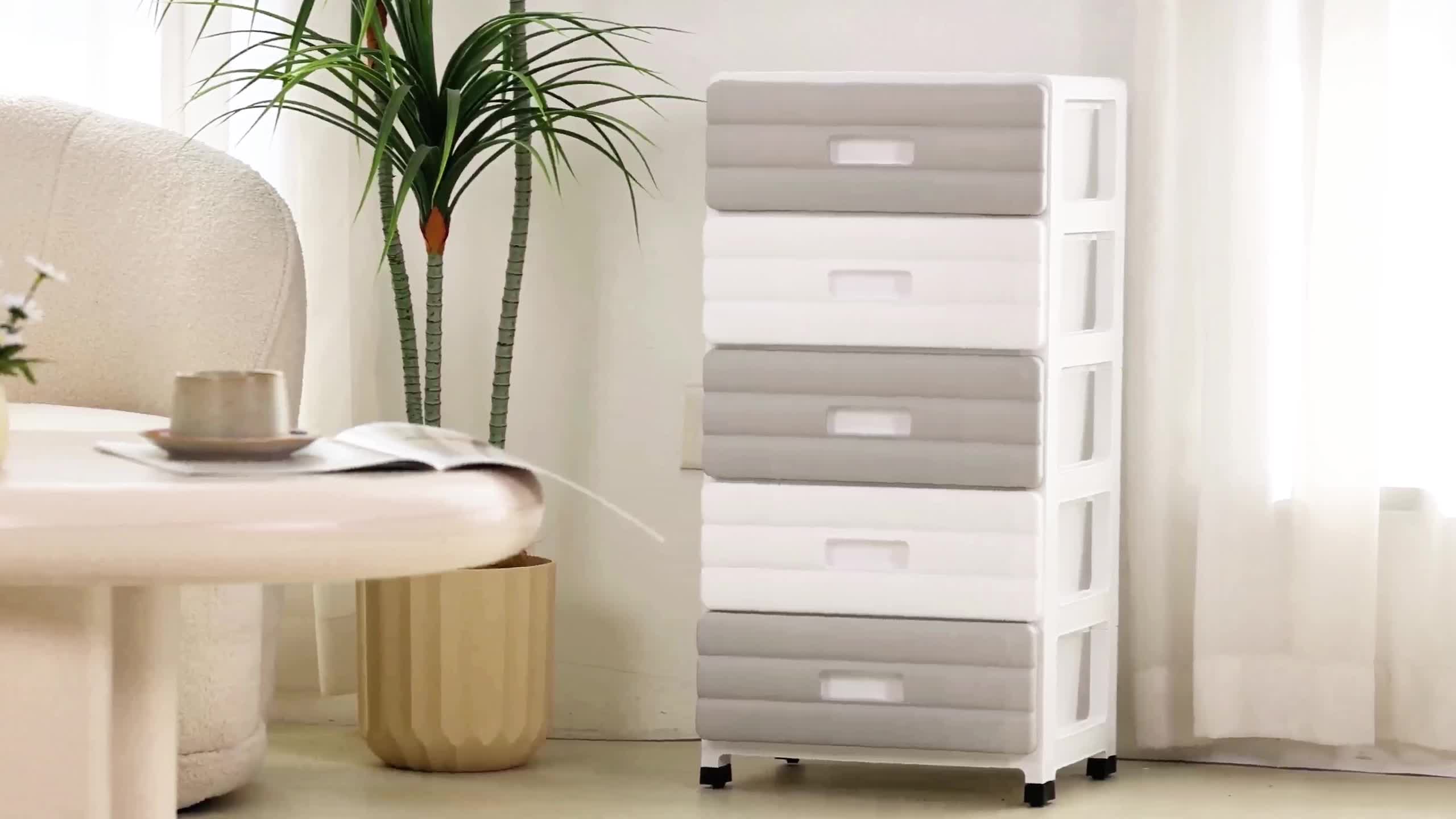 Stackable Multi-Drawer Organizer, 4/5/6-Tier Rolling Storage Cart