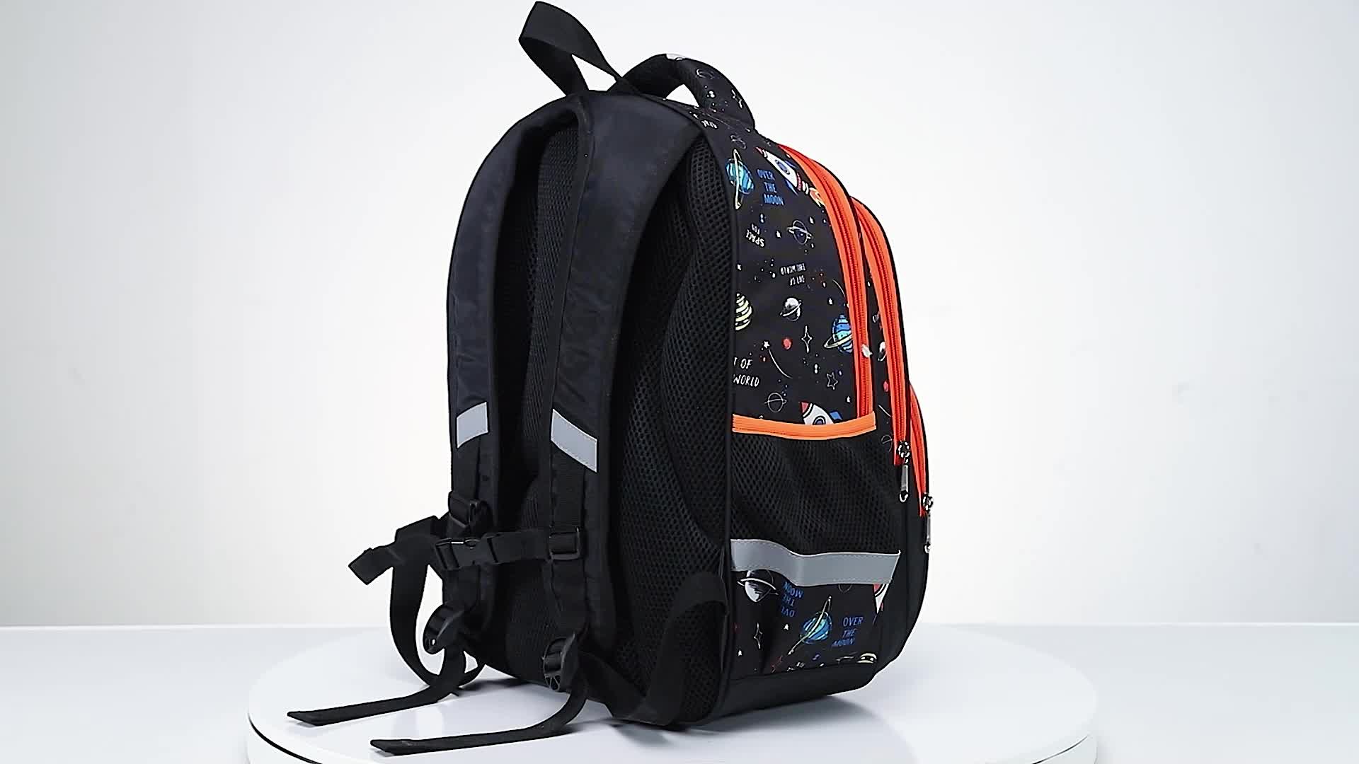 Kids Backpack Astronaut Mermaid Pattern Large Capacity
