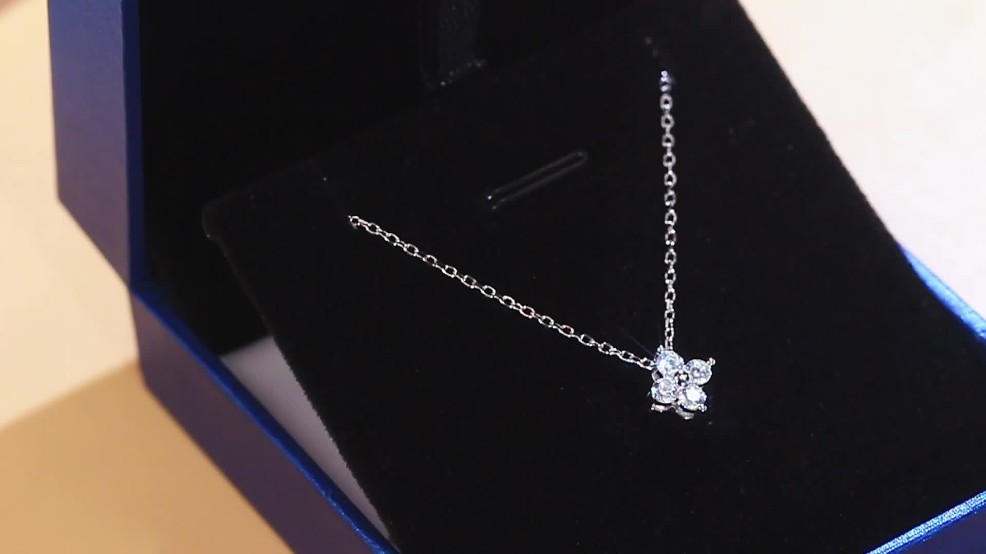 925 Silver 4-Leaf Clover Pendant Necklace