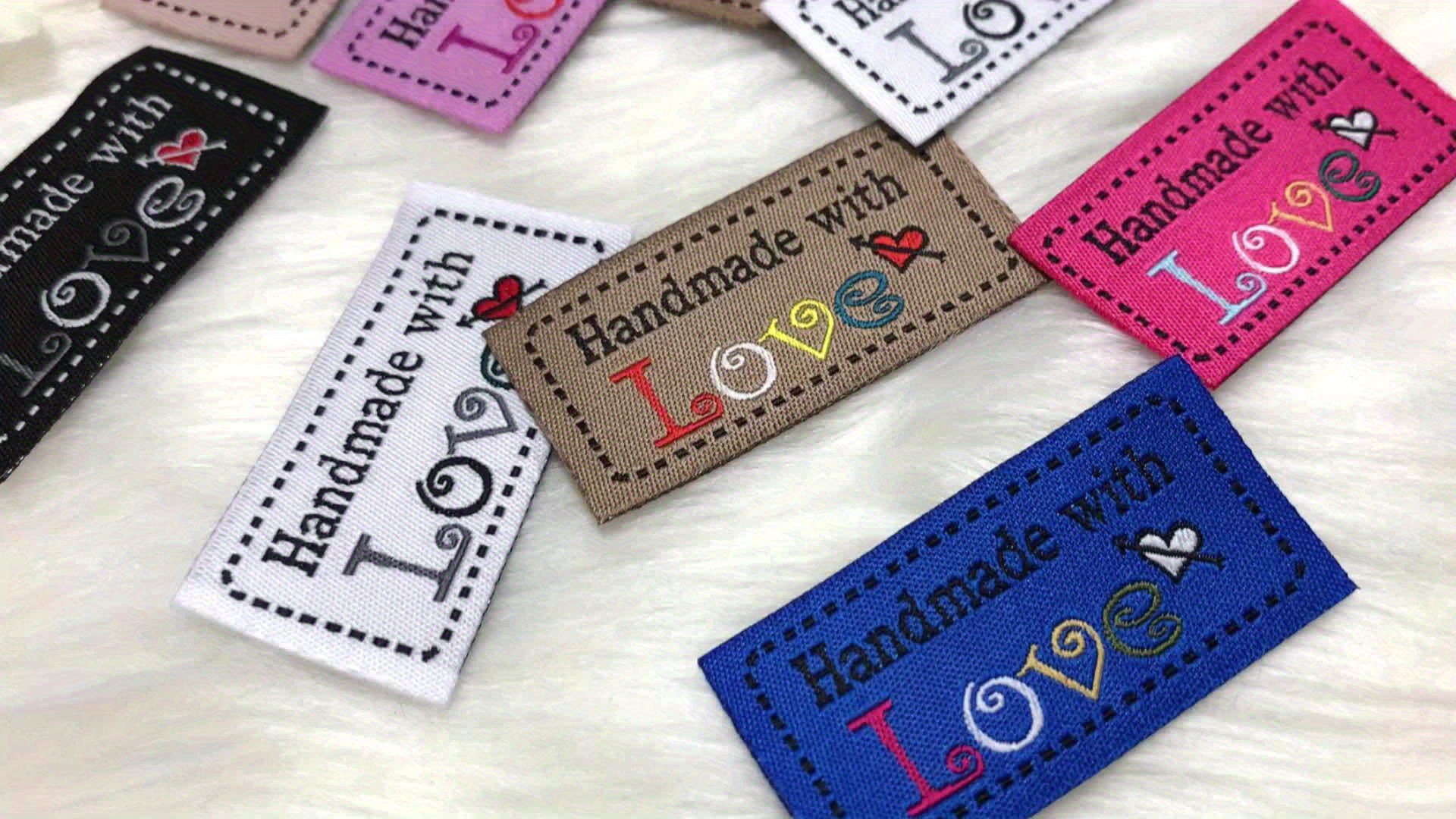 50/250 piezas etiquetas costura tejidas etiquetas - Temu Mexico, image size:1920x1080